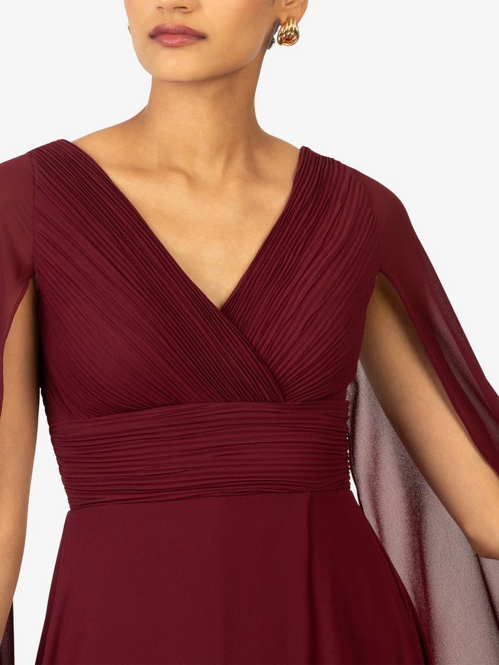 Kraimod Abendkleid aus hochwertigem Polyester Material mit Capeärmel – Bild 4 von 5