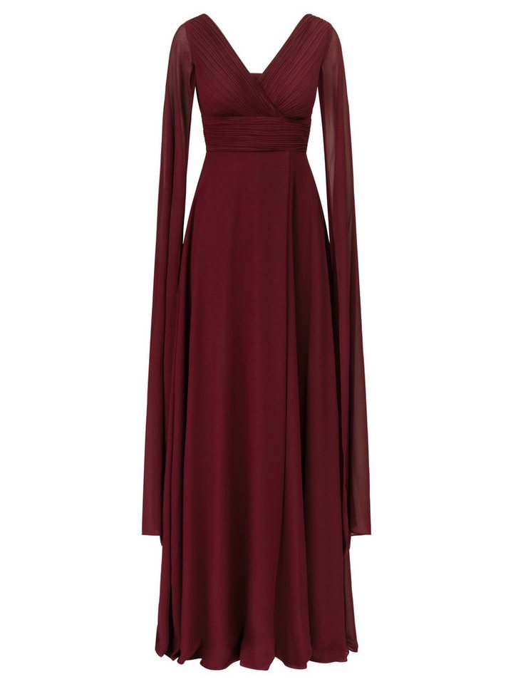 Kraimod Abendkleid aus hochwertigem Polyester Material mit Capeärmel – Bild 5 von 5