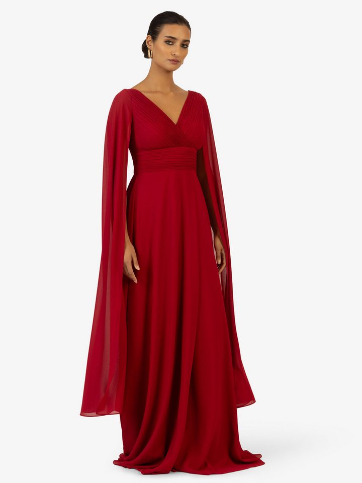 Kraimod Abendkleid aus hochwertigem Polyester Material mit Capeärmel – Bild 2 von 5
