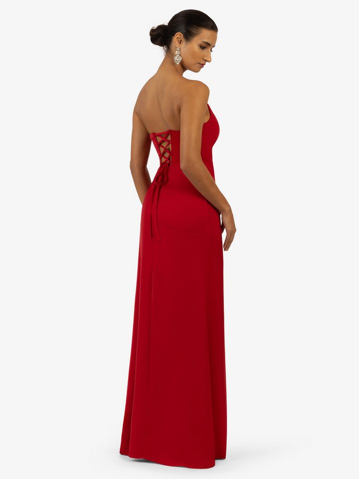 Kraimod Abendkleid mit Schnürrücken und Schlitz – Bild 3 von 5