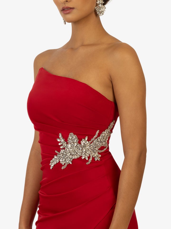 Kraimod Abendkleid mit Schnürrücken und Schlitz – Bild 4 von 5