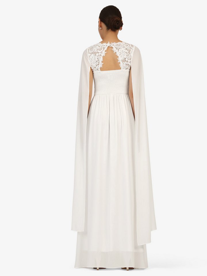 Kraimod Abendkleid mit Spitze und Chiffon-Cape – Bild 3 von 5