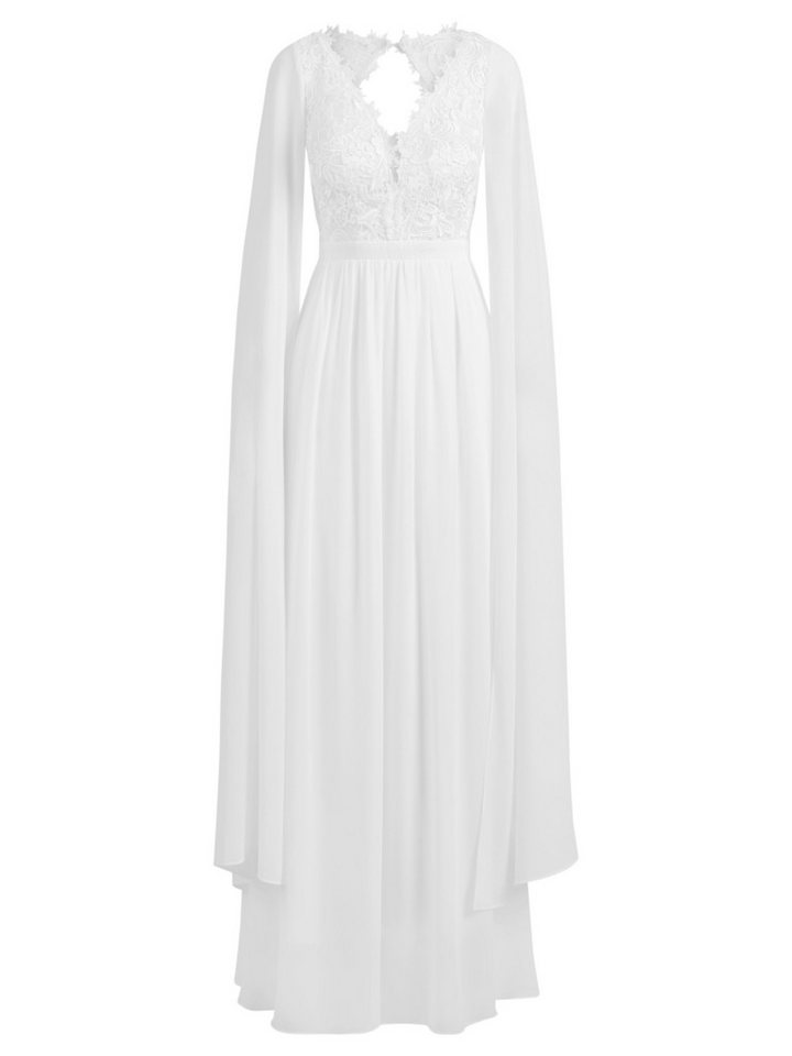Kraimod Abendkleid mit Spitze und Chiffon-Cape – Bild 5 von 5