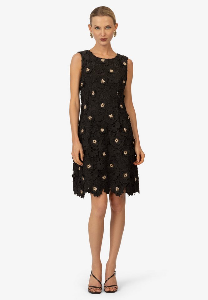 Kraimod Cocktailkleid mit 3D-Blüten und Perlen – Bild 2 von 5