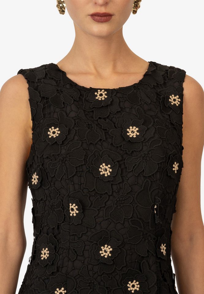 Kraimod Cocktailkleid mit 3D-Blüten und Perlen – Bild 4 von 5