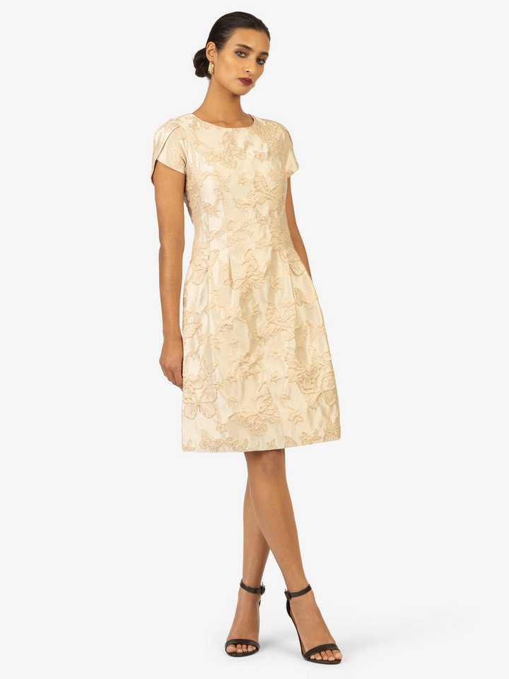 Kraimod Cocktailkleid mit floralem Muster & Puffärmeln – Bild 2 von 5