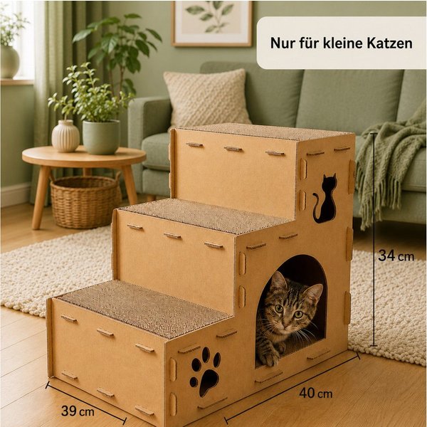 SNOEKIE Kratzpappe SNOEKIE Katzentreppe, Kratzbrett, aus Pappe, 3-stufig, 2Größen