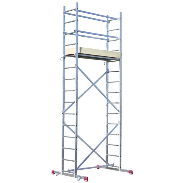 KRAUSE Arbeitsgerüst CORDA, Montagegerüst mit rutschsicherer Belagbühne 1,50 x 0,56 m