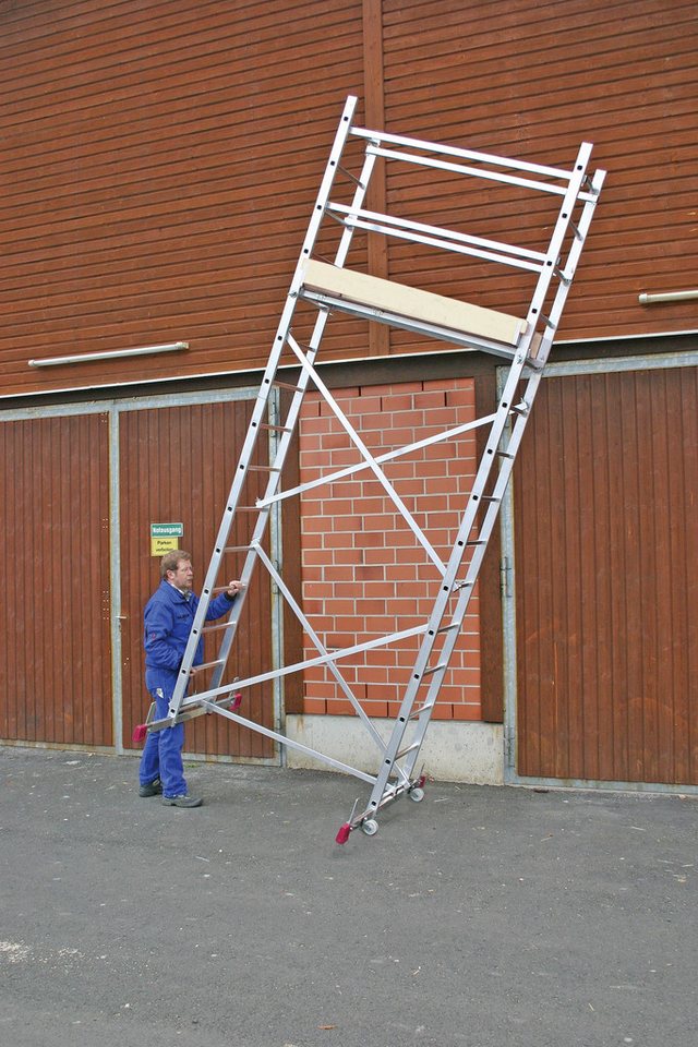 KRAUSE Arbeitsgerüst CORDA, Montagegerüst mit rutschsicherer Belagbühne 1,50 x 0,56 m – Bild 5 von 5