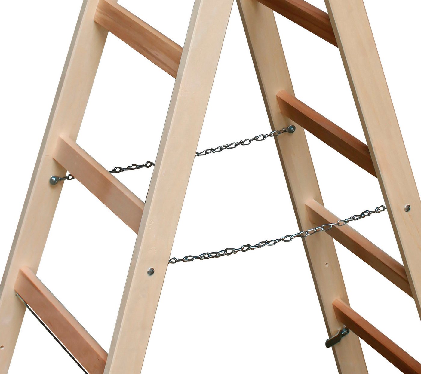 Klapp-Holzleiter 2x5 Sprossen – Bild 3 von 5