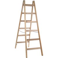 Klapp-Holzleiter 2x6 Sprossen