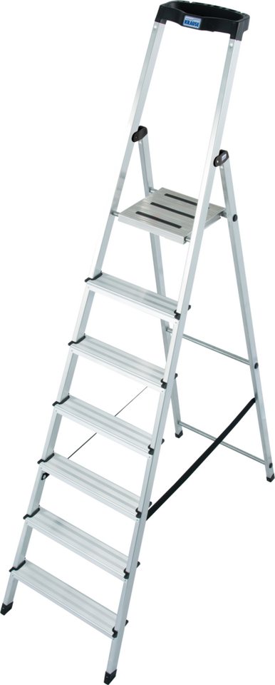 KRAUSE Stehleiter Safety, Aluminium, 1x7 Stufen, Arbeitshöhe ca. 350 cm – Bild 2 von 5