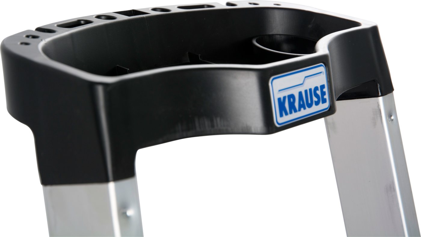 KRAUSE Stehleiter Safety Plusline, Aluminium, 3 Stufen, Arbeitshöhe ca. 265 cm – Bild 5 von 5