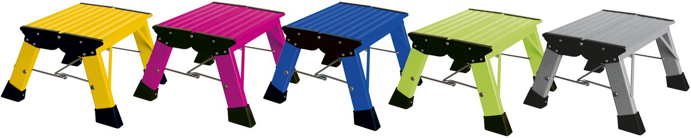 KRAUSE Trittleiter Treppy Plusline Alu, Aluminium, 1x1 Stufen, Arbeitshöhe ca. 220 cm – Bild 2 von 5