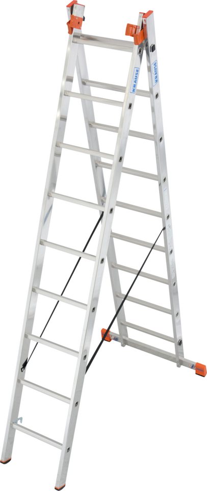 KRAUSE Vielzweckleiter Tribilo, mit Leiternspitzen, 3x9 Sprossen – Bild 2 von 5