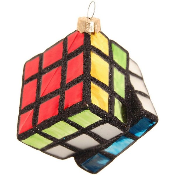Krebs Glas Lauscha Christbaumschmuck Glasornament Zauberwürfel, Ø ca. 9 cm (1-tlg), Weihnachtsdeko, Weihnachtsbaumkugel, Christbaumkugeln aus Glas