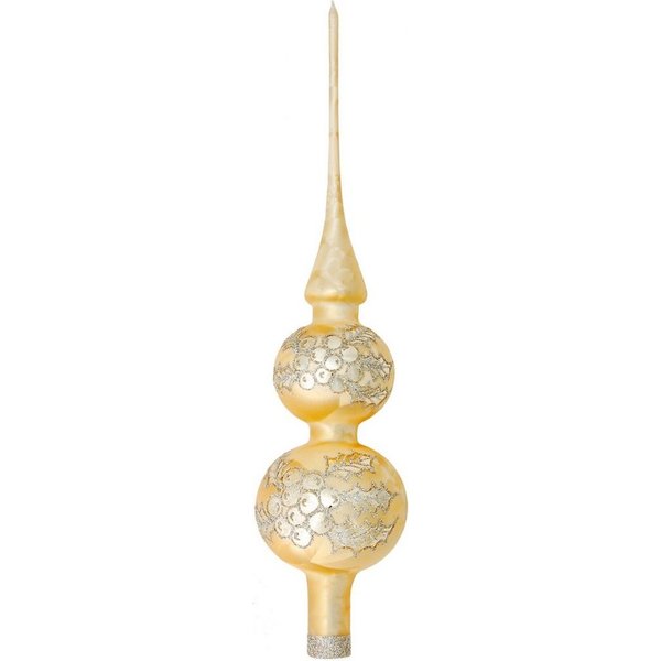 Krebs Glas Lauscha Christbaumspitze KGL03380, Weihnachtsdeko, Christbaumschmuck (1-tlg), aus Glas, mit Dekor