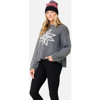KRIMSON KLOVER Damen Pullover Snowflake, Größe L in Schwarz
