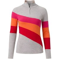KRIMSON KLOVER Strickpullover Riva Zip Neck, Größe L in Grau