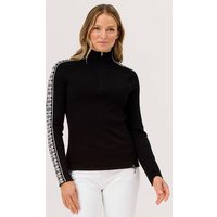 KRIMSON KLOVER Strickpullover Slalom Zip Neck, Größe S in Schwarz