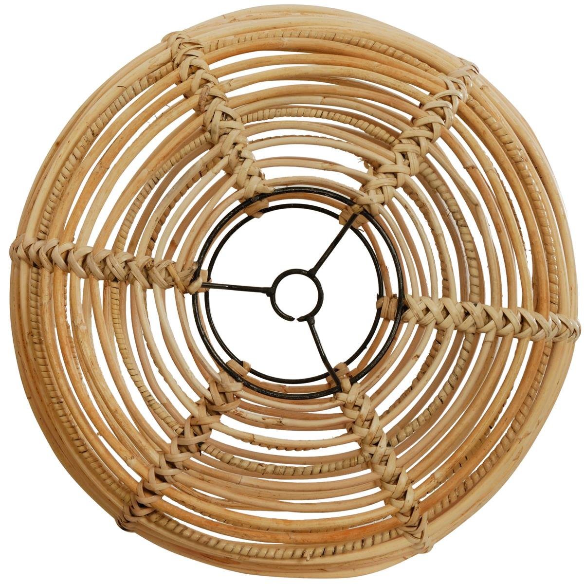 Krines Home Lampenschirm Lampenschirm Retro echtes Rattan Gestäbter Design Hängelampen Ø40cm, ohne Fassung Schirm für Deckenlampen Deckenleuchten – Bild 2 von 5