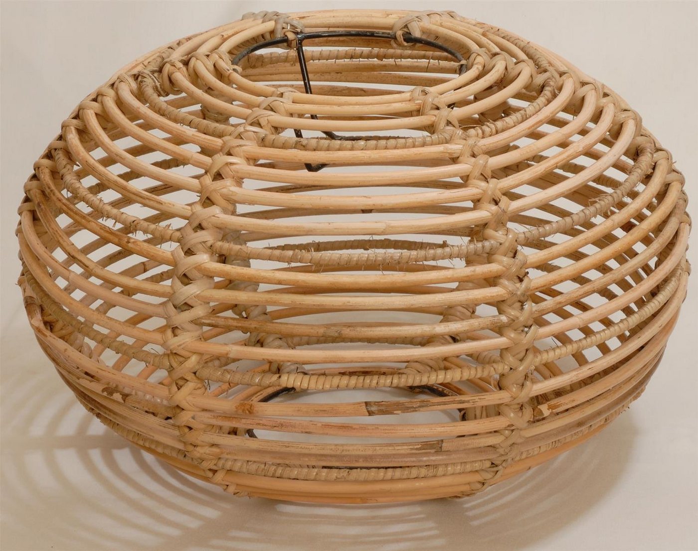 Krines Home Lampenschirm Lampenschirm Retro echtes Rattan Gestäbter Design Hängelampen Ø40cm, ohne Fassung Schirm für Deckenlampen Deckenleuchten – Bild 5 von 5