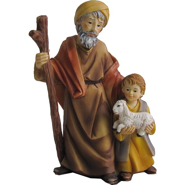 FADEDA Krippenfigur FADEDA Alter Mann mit Junge, Höhe in cm: 11