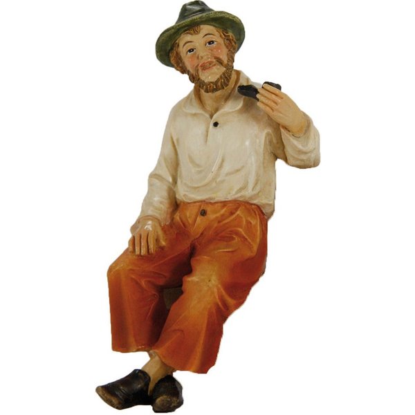 FADEDA Krippenfigur FADEDA Großvater sitzend, mit Pfeife, Höhe in cm: 9