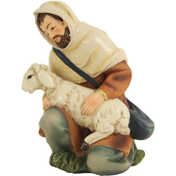 FADEDA Krippenfigur FADEDA Schäfer mit Schaf, kniend, Höhe in cm: 11