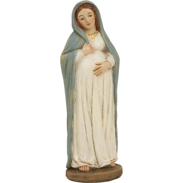 FADEDA Krippenfigur FADEDA Schwangere Maria, weiss-blau, Höhe in cm: 11