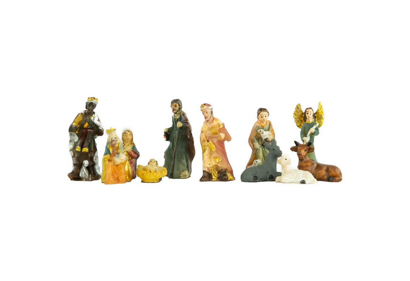 Krippenursel Krippe Weihnachtskrippe Gersdorf inkl. 11-tlg. Figurensatz K 111 (11-tlg), Handbemalte Figuren – Bild 4 von 5