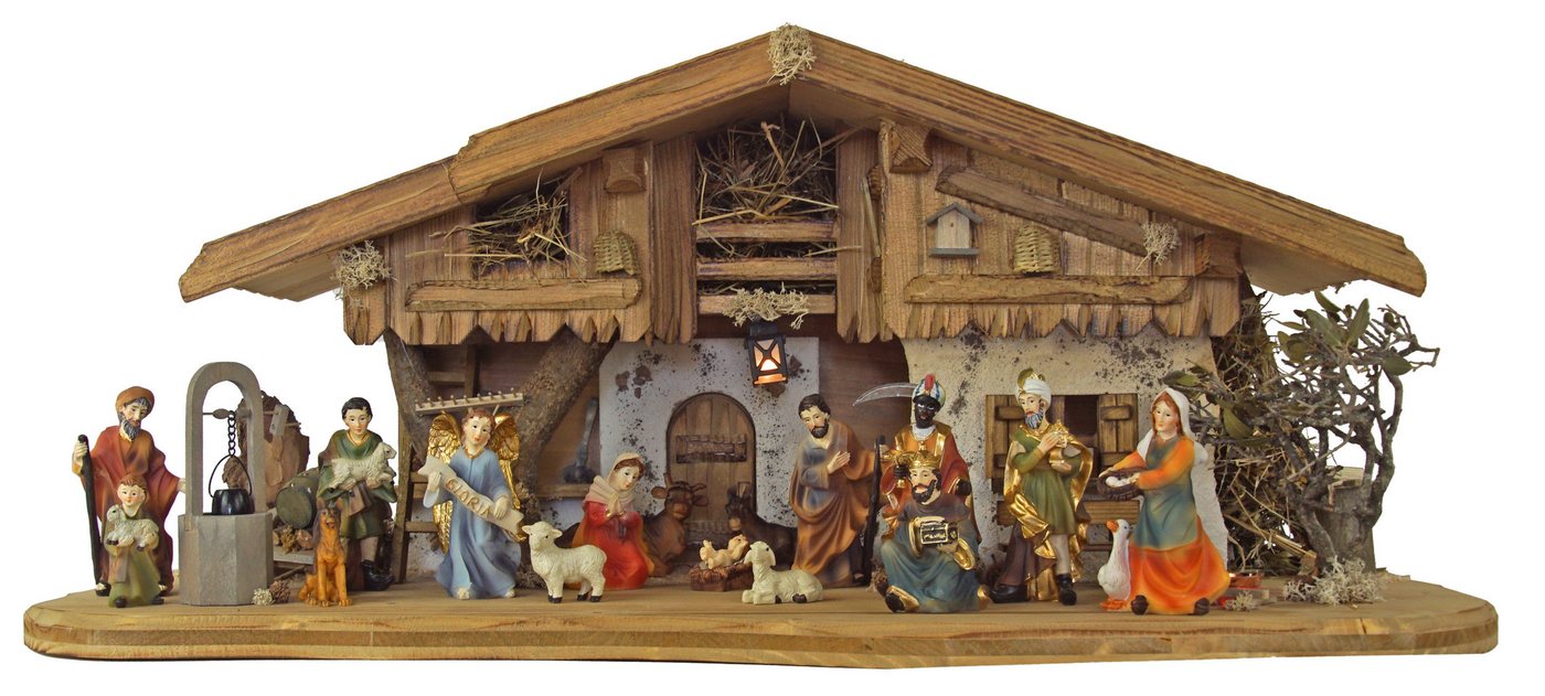Krippenursel Krippe Weihnachtskrippe Thun inkl. 17-tlg. Figurensatz ETA 1 (1-tlg), Handbemalte Figuren – Bild 2 von 5