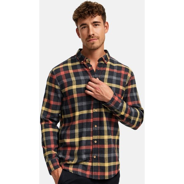 Kronstadt Langarmhemd Herren KSDean Check Herrenhemd Langarm Carohemd mit Button-Down-Kragen