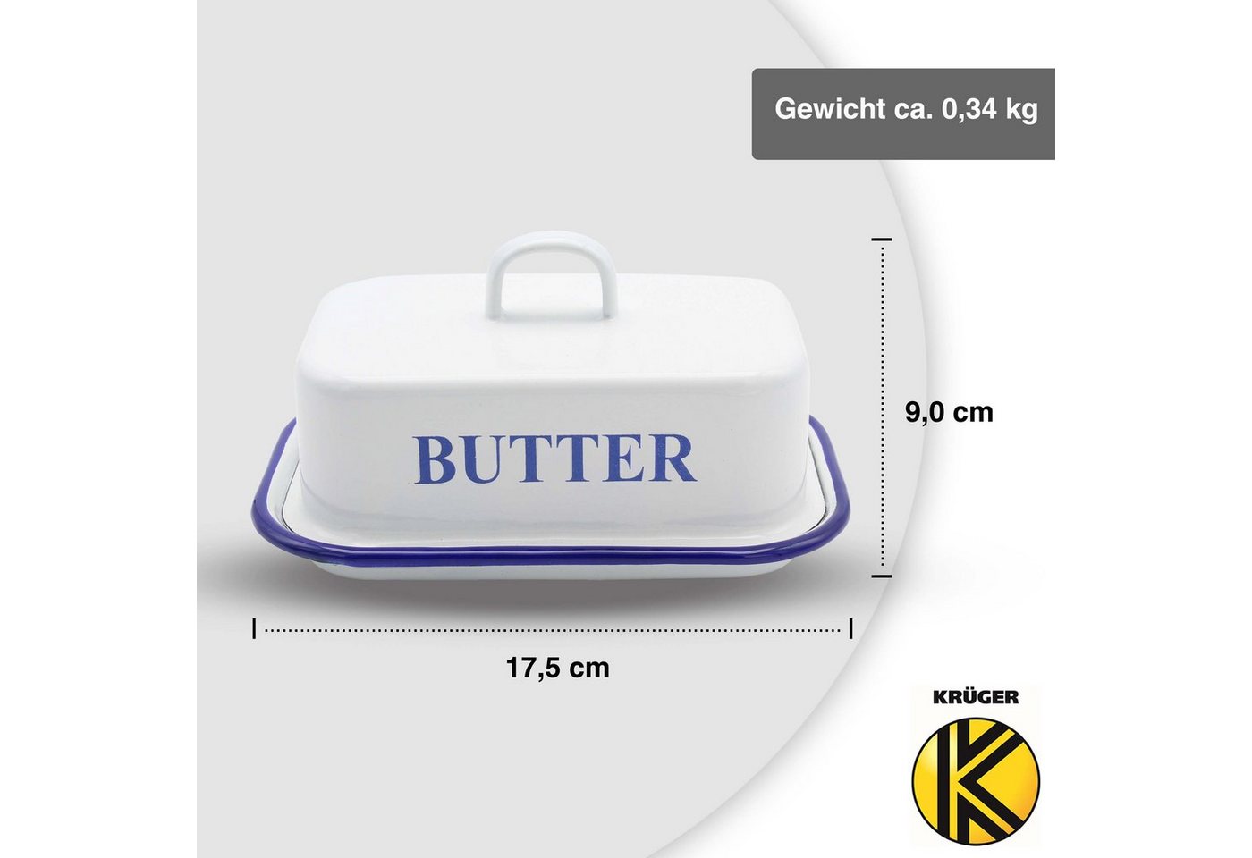 Krüger Butterdose Husum, Emaille, (1-tlg) – Bild 3 von 3