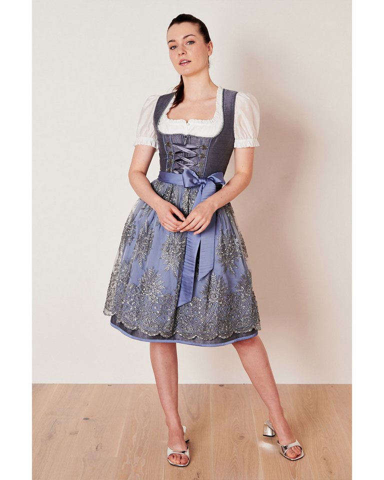 KRÜGER COLLECTION Dirndl Dirndl 'Alexandra' mit Spitzenschürze 115167, Gra – Bild 5 von 5