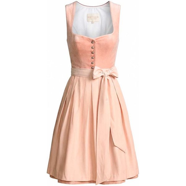 KRÜGER COLLECTION Dirndl Dirndl Aliona 60cm Länge apricot