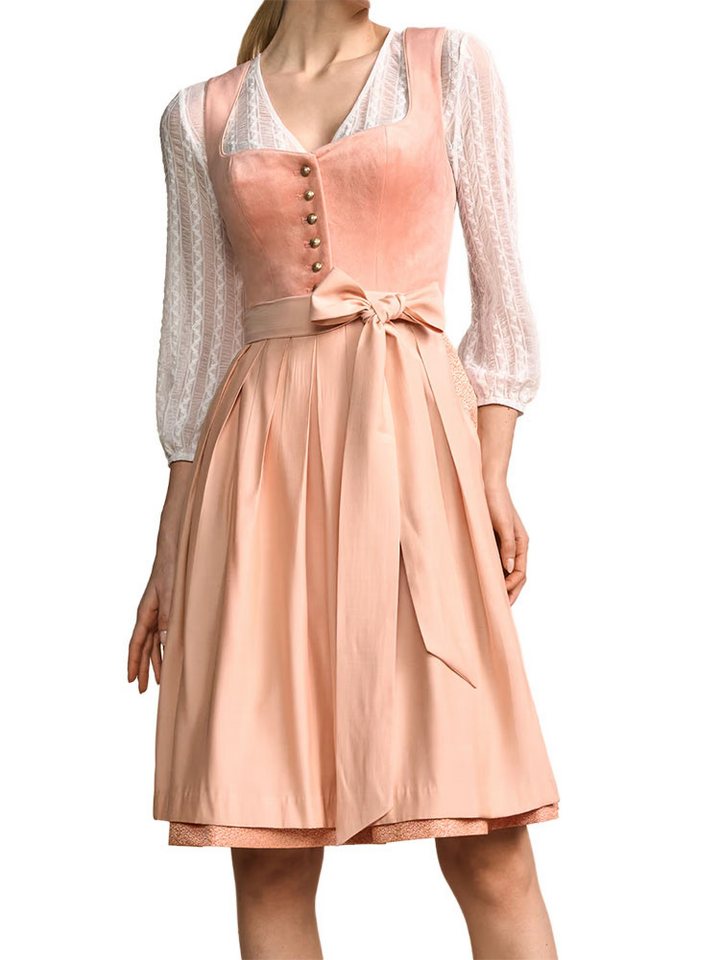 KRÜGER COLLECTION Dirndl Dirndl Aliona 60cm Länge apricot – Bild 2 von 5