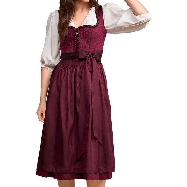 KRÜGER COLLECTION Dirndl Dirndl Jolita 70cm Länge weinrot