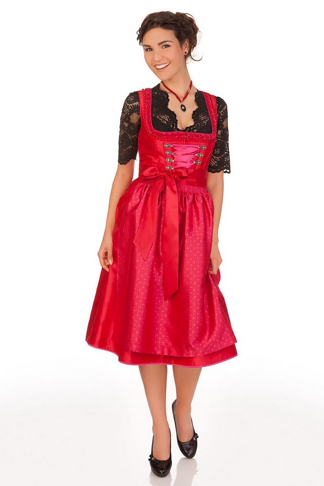 KRÜGER COLLECTION Dirndl Midi Dirndl 2tlg. - TADDEA - rot – Bild 5 von 5