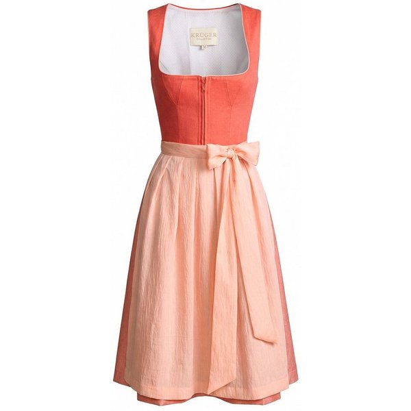 KRÜGER COLLECTION Dirndl Dirndl Sylphira 70cm Länge orange