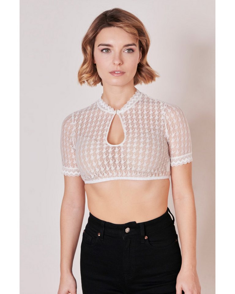 KRÜGER COLLECTION Dirndlbluse Dirndlbluse 'Bernarda' Kurzarm 216367, Ecru – Bild 5 von 5