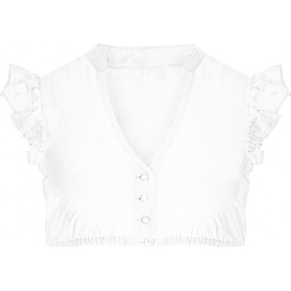 KRÜGER COLLECTION Dirndlbluse Dirndlbluse Leda Flügelarm ecru
