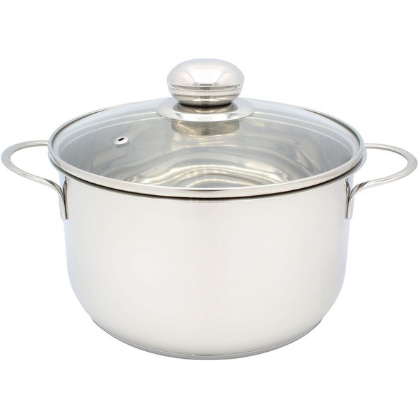 Krüger Fleischtopf Saturn, Edelstahl (1-tlg), Glasdecke für praktisches Sichtkochen