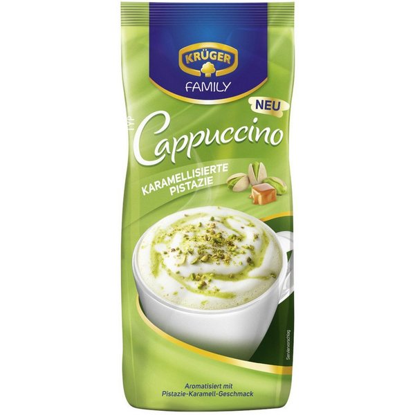 Krüger Kaffee, Krüger Family Cappuccino Pistazie Aromatisiertes Getränkepulver 500g