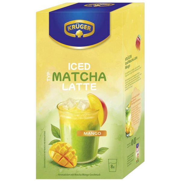 Krüger Kaffee, Krüger Iced Typ Matcha Latte Mango 8er Packung 160g