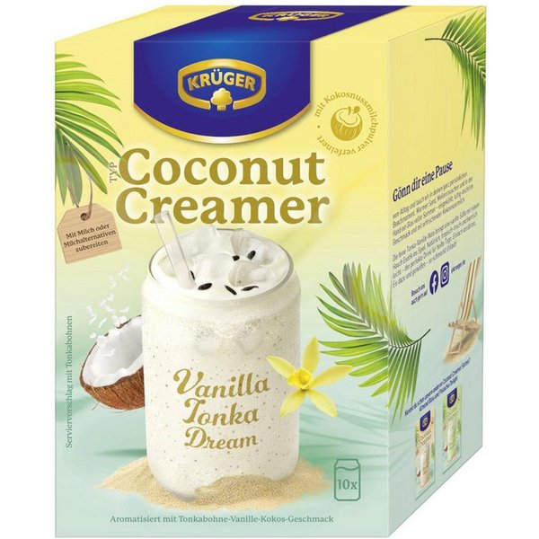 Krüger Kaffee, Krüger Typ Coconut Creamer Vanilla Tonka Dream 10x20g Packung 200g