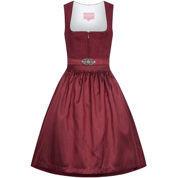 Krüger Madl Dirndl Dirndl Evi 60cm Länge bordeaux