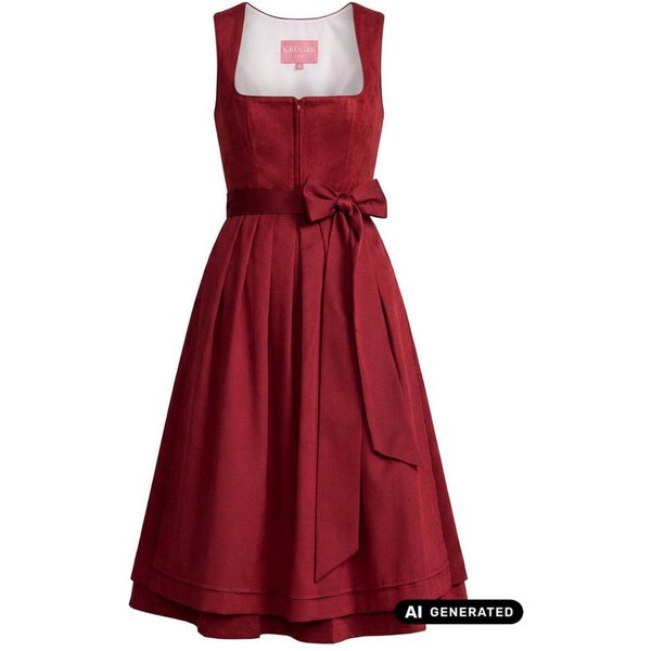 Krüger Madl Dirndl Dirndl Tia 70cm Länge rot