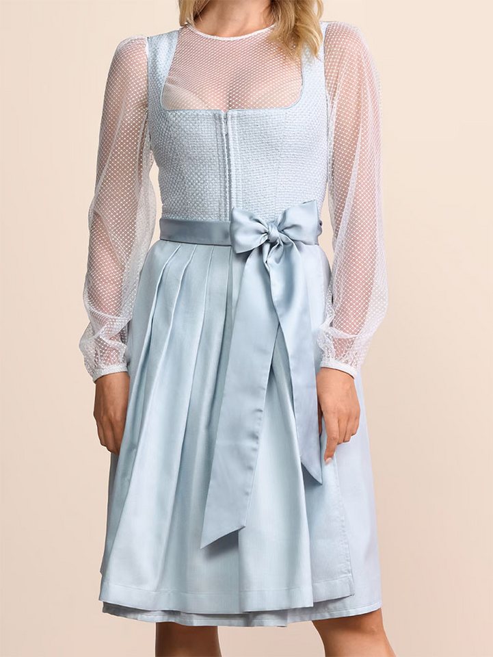 Krüger Madl Dirndl Dirndl Velora 60cm Länge hellblau – Bild 2 von 5