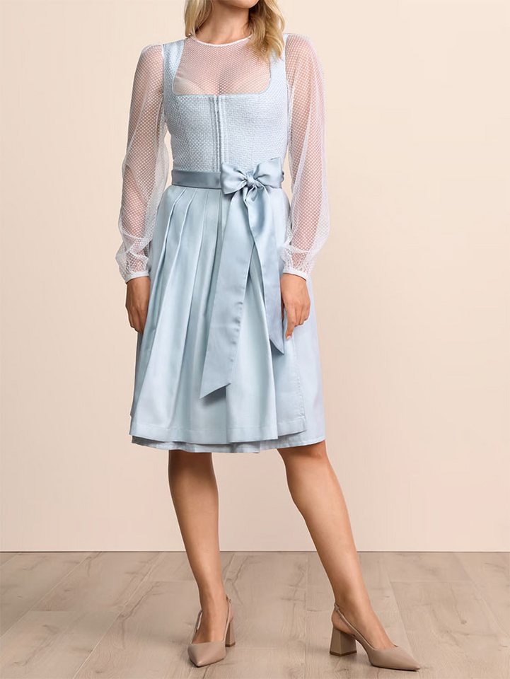 Krüger Madl Dirndl Dirndl Velora 60cm Länge hellblau – Bild 5 von 5